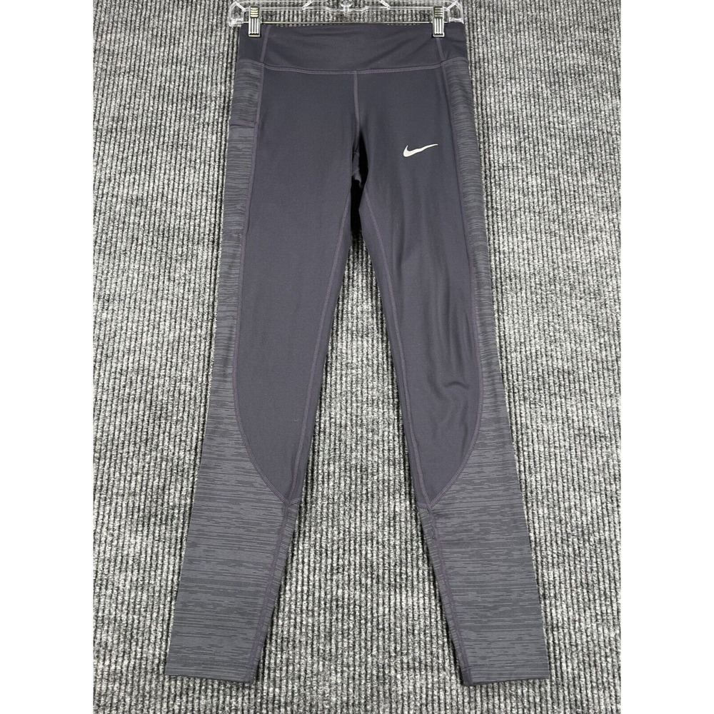 Nike Leggings Womens Small Blue Gray Dri Fit Workout Active Training Gym